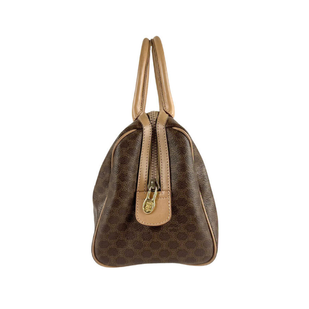 Celine handbag coated Macadam canvas brown